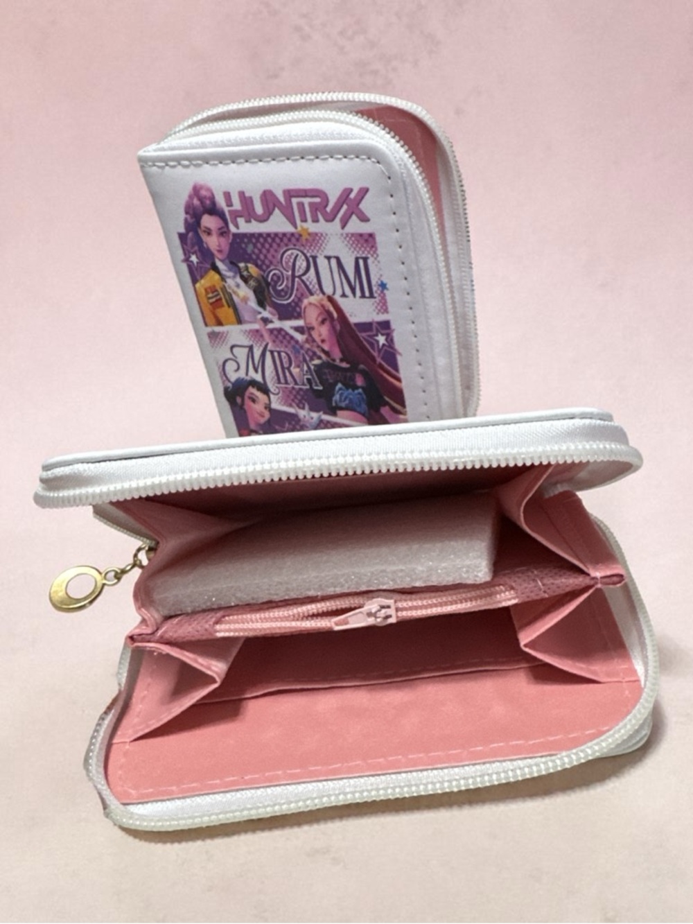 K-Pop Themed Zip Wallet - Pink & Purple - Picture 2 of 8